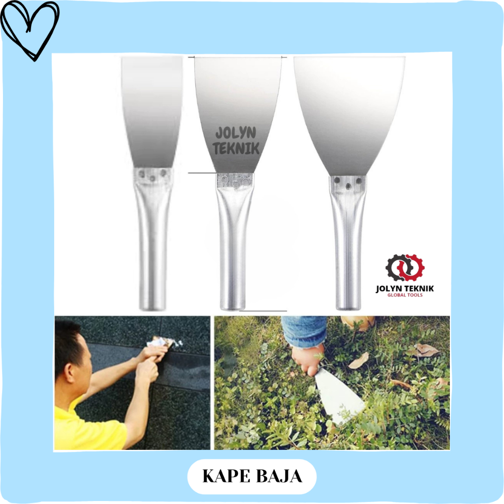 SCRAPER KAPE BAJA PISAU DEMPUL 2 " 3 " 4 " PENGKIKIR DINDING