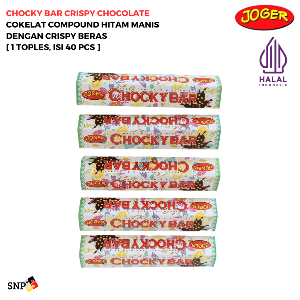 

RiDn [HALAL] Joger Choky Bar Crispy Chocolate [1 Toples, Isi 40 Pcs]