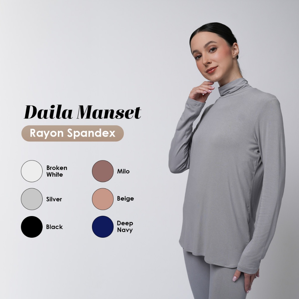 ZM Zaskia Mecca X Meccanism - Daila Manset Kaos Baju Premium Turtle Neck