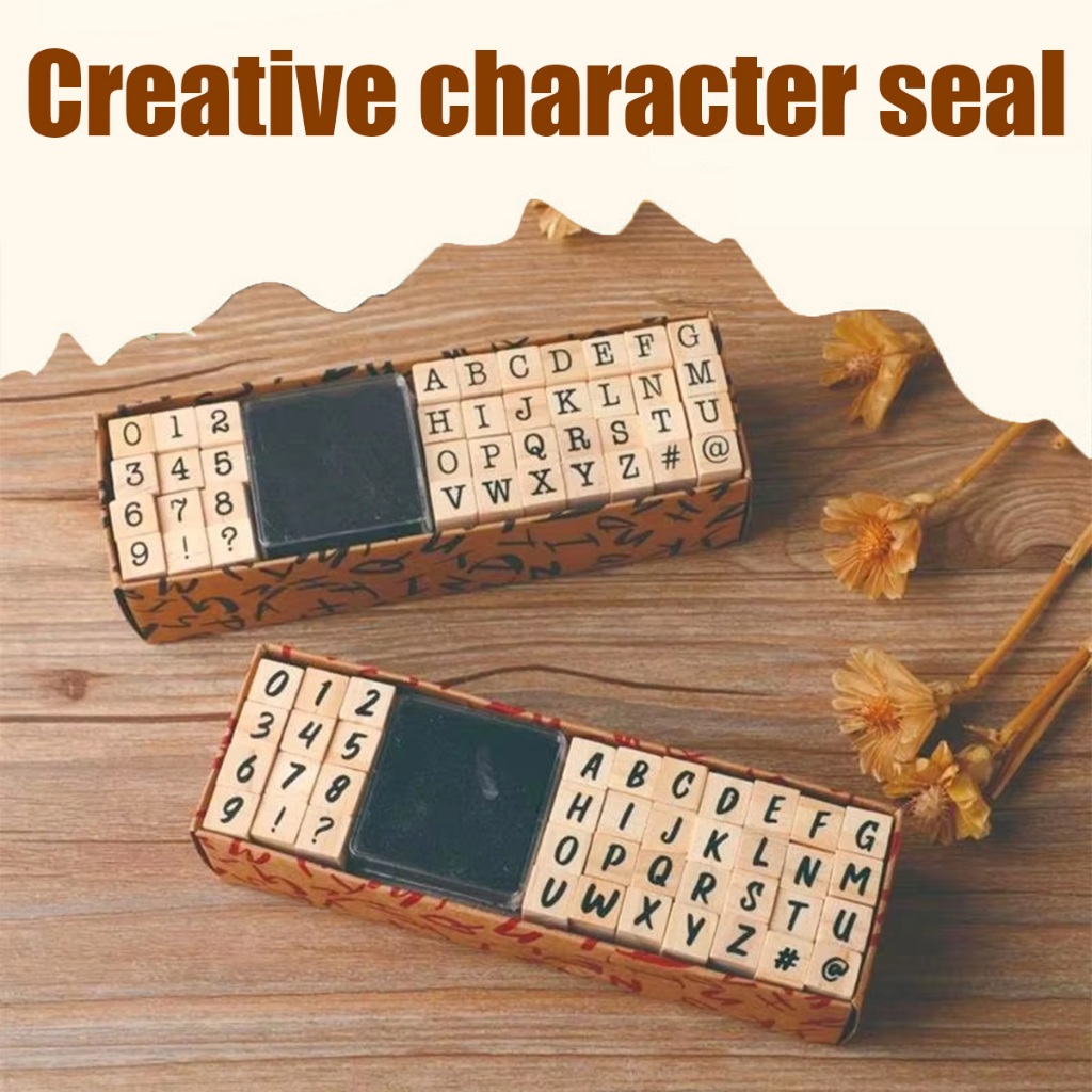 

Aesthetic Wooden Stamp Alphabet Set / Paket Stempel Kayu Estetik / Wooden Stamp Perlengkapan Kantor