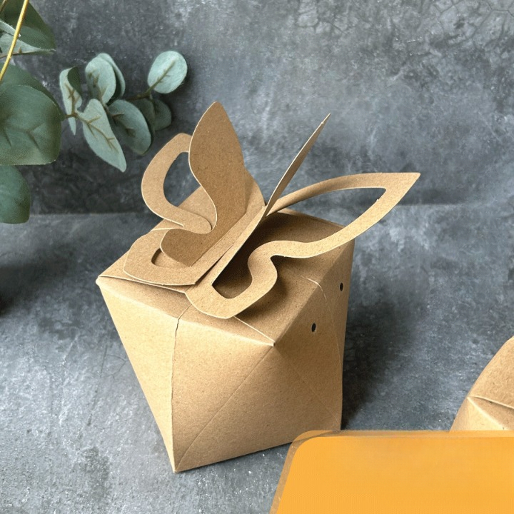 

box kraft coklat model tutup kupu kupu kemasan hampers souvenir mug gelas mini dus premium size 9x9x9 cm