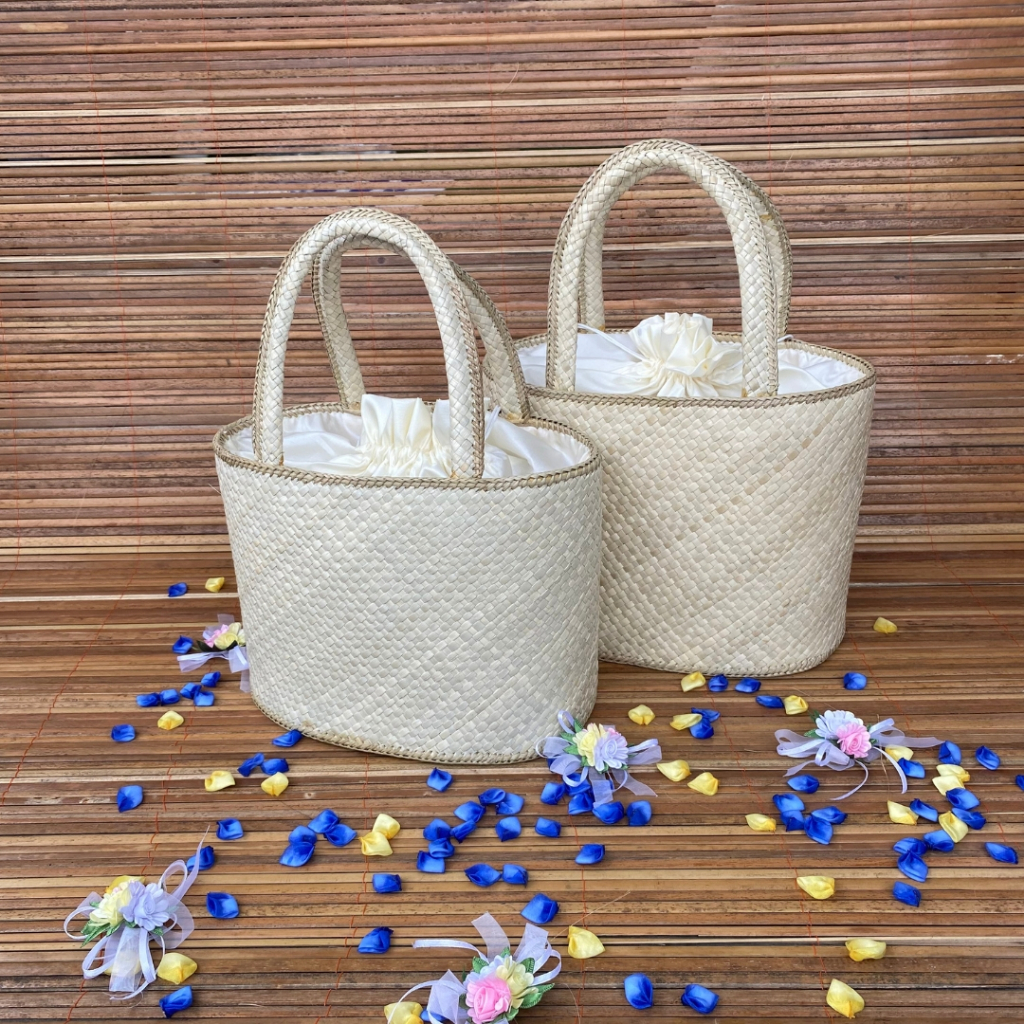 Tas anyaman Pandan Oval Hampers Polos