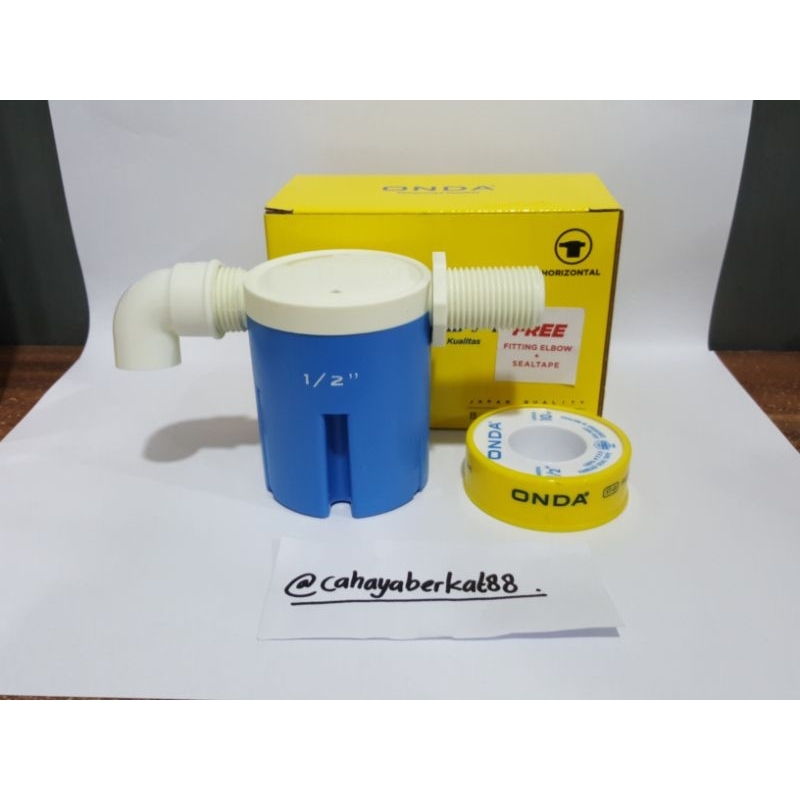 STOP KRAN OTOMATIS HORIZONTAL 1/2 INCH ONDA(PELAMPUNG AIR HORIZONTAL)