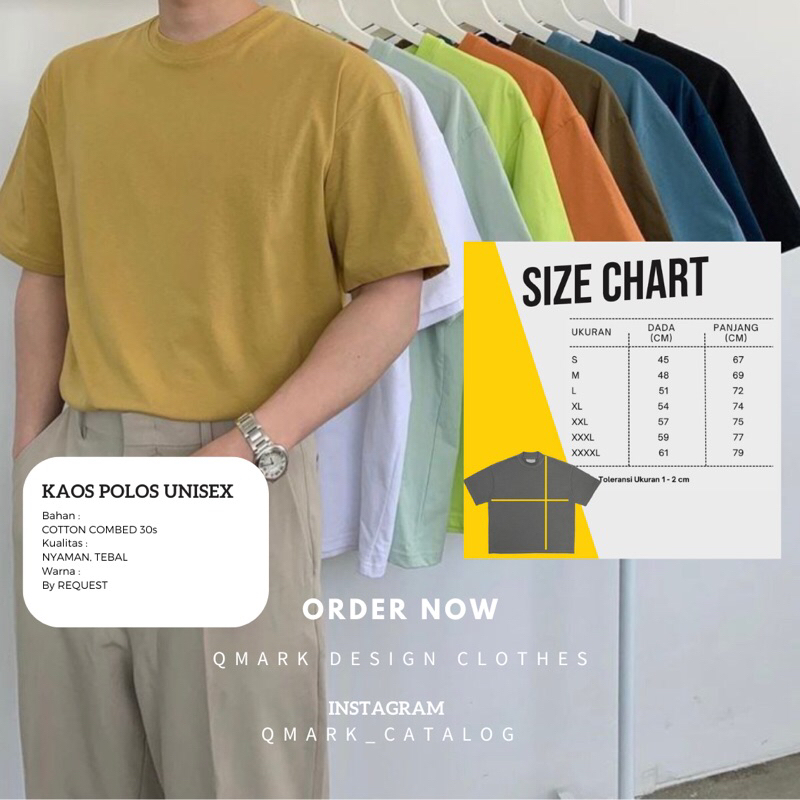 KAOS POLOS ARTIS PRIA WANITA