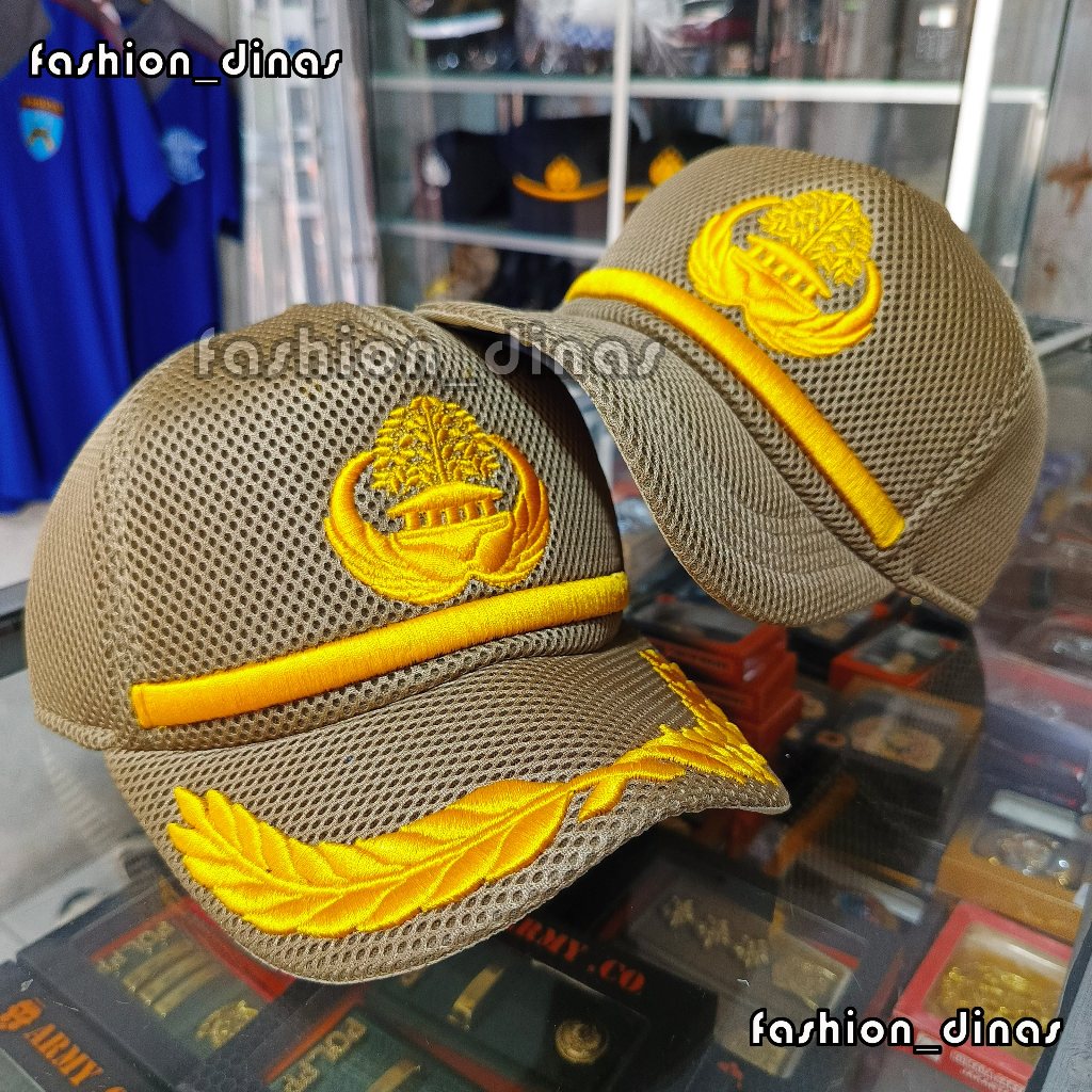 TOPI KORPRI KHAKI TOPI ASN TOPI PNS golongan 3 & 4 PRODUK TEBAL BERKUALITAS