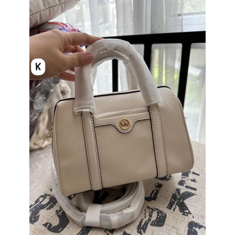mk bag travel small duffle crossbody lt cream k