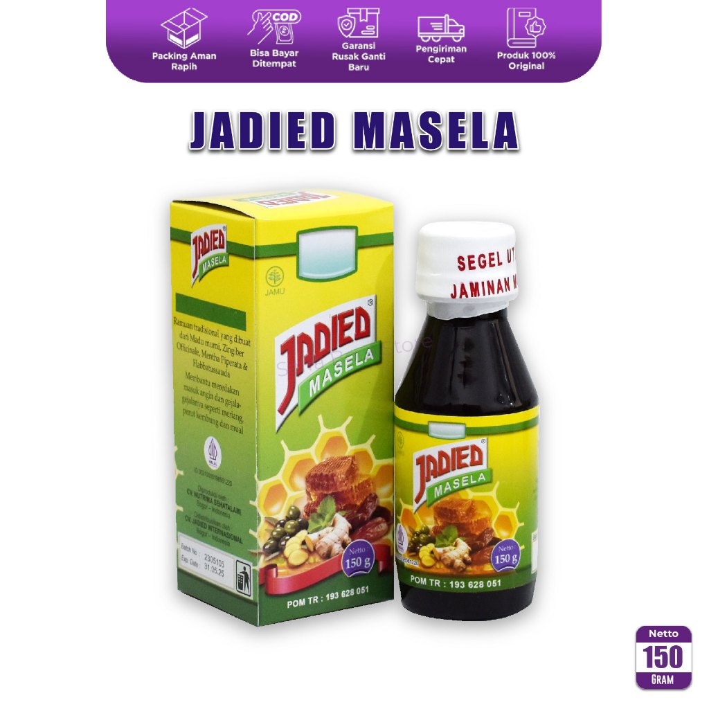 

JADIED - Madu Jadied Masela Sehat Lambung 150gr Atasi Gejala Asam Lambung Atasi Maag Akut