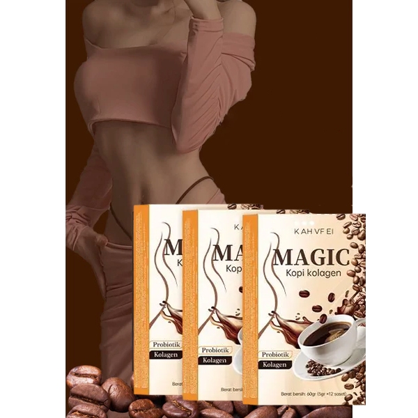 

36pcs MAGIC Collagen Coffee Kopi Diet Enzim Pelangsing Tubuh Penghancur Lemak Instant Coffee Robusta Collagen Detoksifikasi