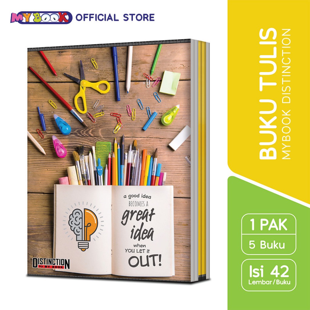 

My Book Distinction Buku Tulis ATK 42 Lembar Boxy - 5 Buku