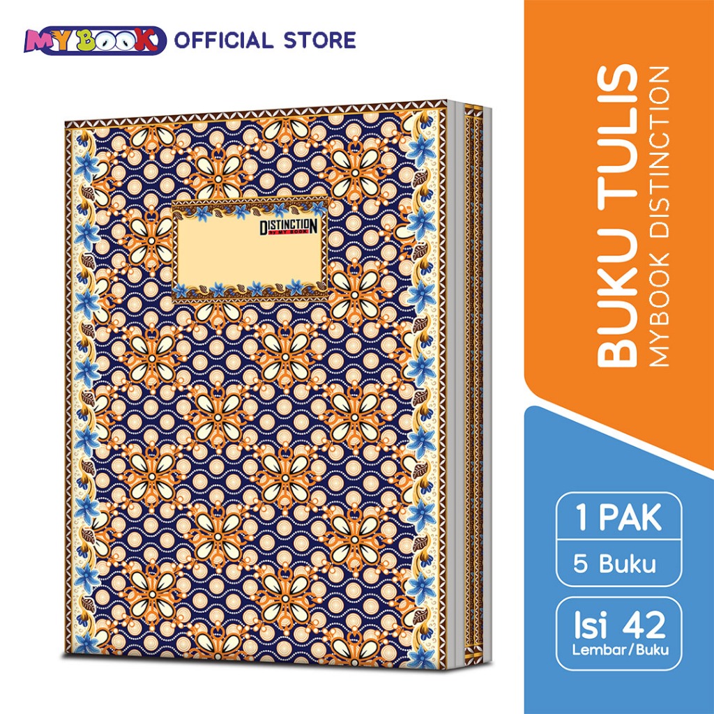 

My Book Distinction Buku Tulis Batik 42 Lembar Boxy - 5 Buku
