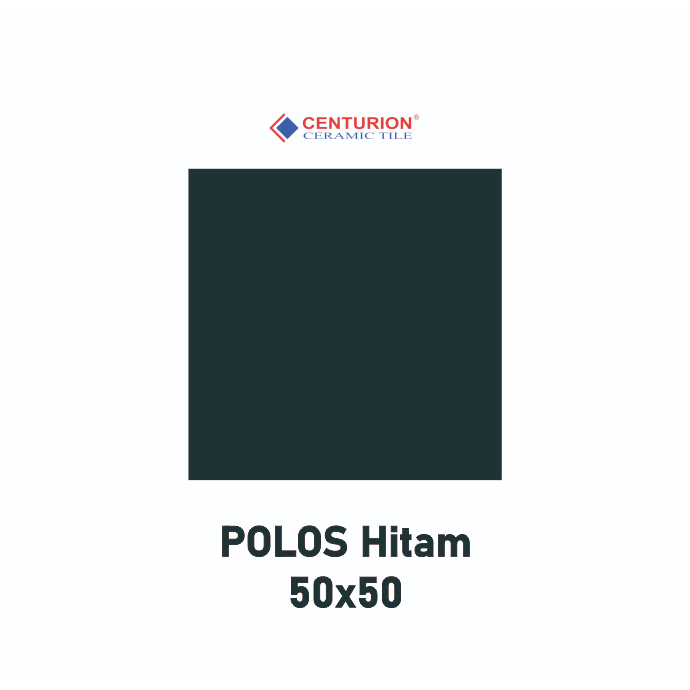 KERAMIK LANTAI 50X50 HITAM POLOS KILAP
