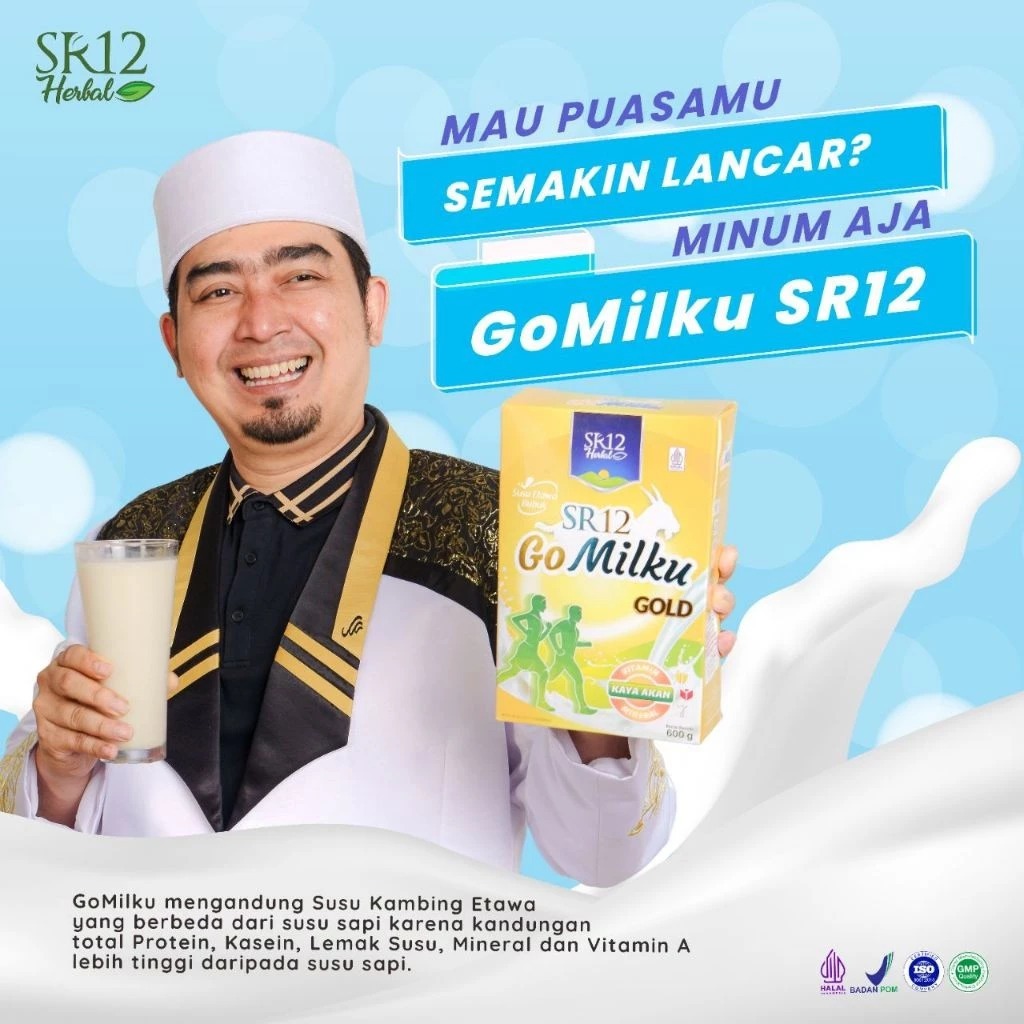 

GOMILKU GOLD SR12 | BEBAS GULA | BANTU JAGA KESEHATAN JANTUNG PARU SENDI SYARAF | BPOM HALAL