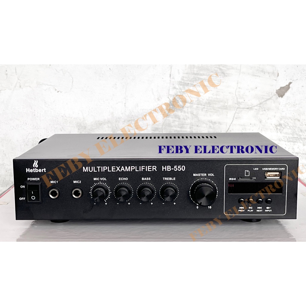 Ampli Mixer Hetbert HB-550 80 watt Ampli Corong TOA Power Column speaker Corong bukan Netstar