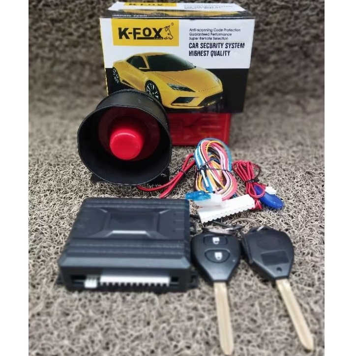 Alarm Mobil Kunci K-FOX Model 2 Tombol Car Security System Highest Quality