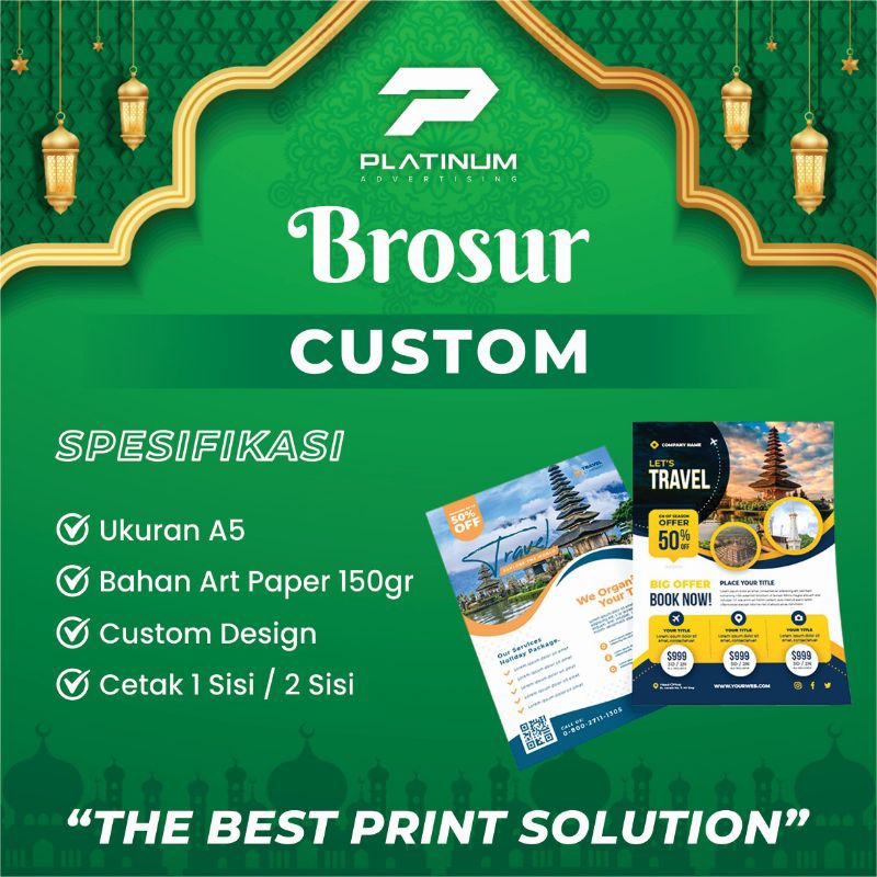 

CETAK BROSUR A5 | FREE DESIGN | BROSUR CUSTOM | Bahan Art Paper 120gr