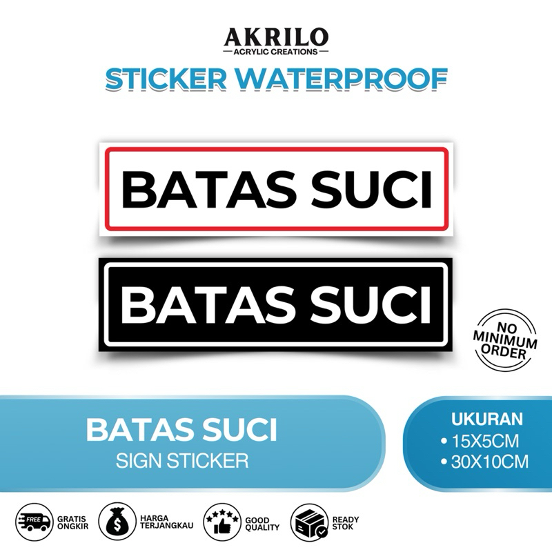 

STIKER BATAS SUCI V2 | STIKER PETUNJUK BATAS SUCI V2 | STIKER VINYL TAHAN AIR