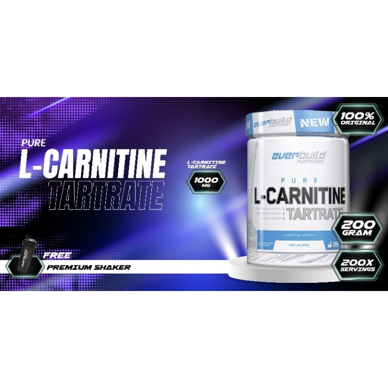Everbuild Nutrition L Carnitine Tartrate 1000mg 200serving