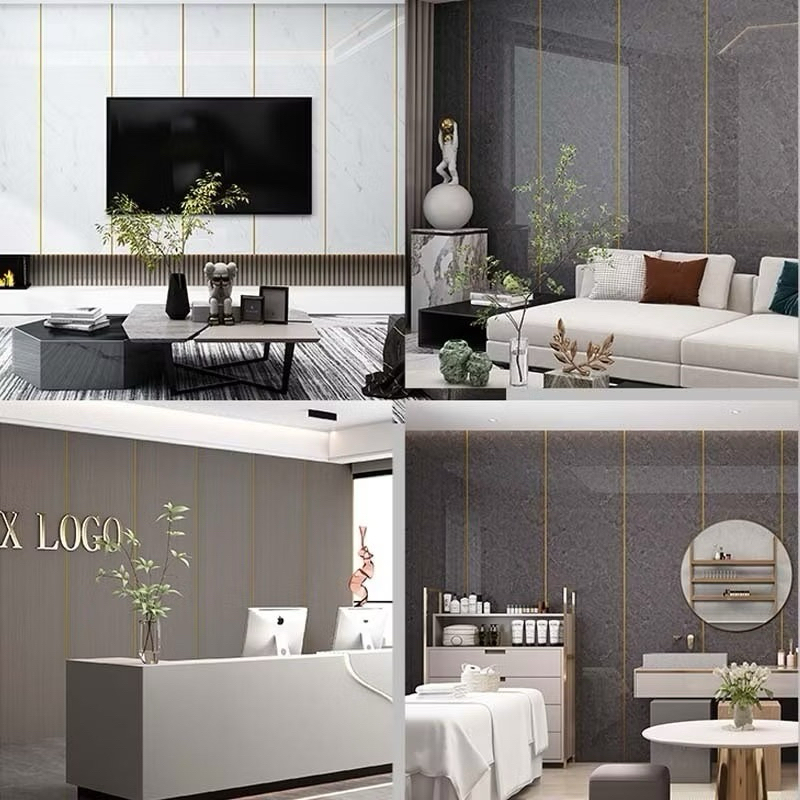 Wallpaper Dinding Vinyl Roll PVC Marble Foam Sticker Roll