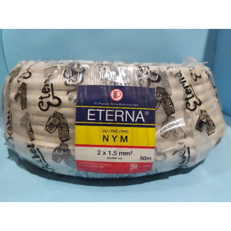 ETERNA kabel nym 2x1.5 eterna kabel listrik 2x1.5tembaga murni