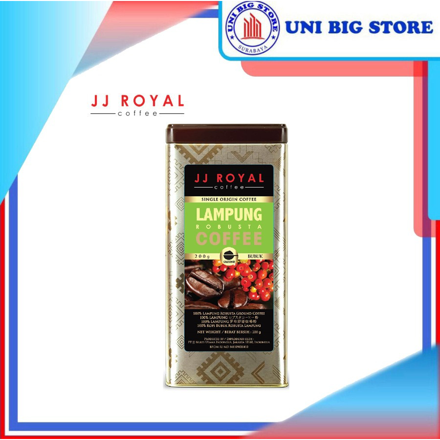 

JJ Royal Lampung Robusta Ground Bubuk Kopi with Sweet Toasty & Light 200 gr