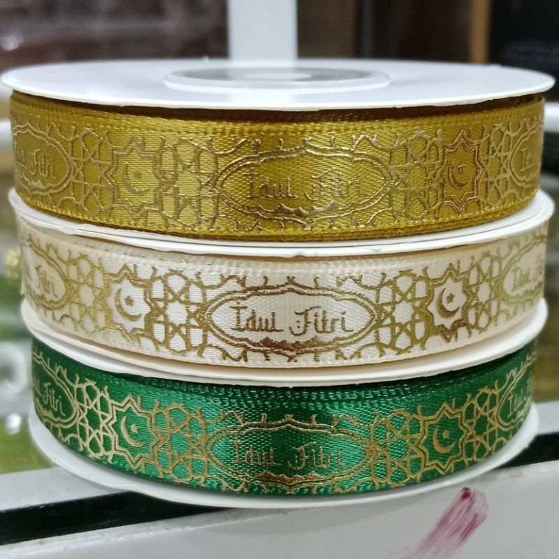 

Pita Idul Fitri Lebaran / Pita Hampers Lebaran 1,2 cm per Roll