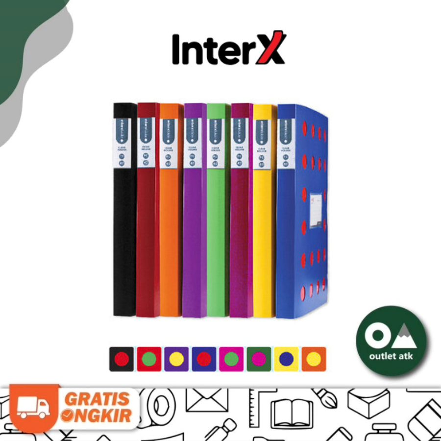 

Clear Holder / Document Keeper Folio F4 20 Pockets Inter X Dots