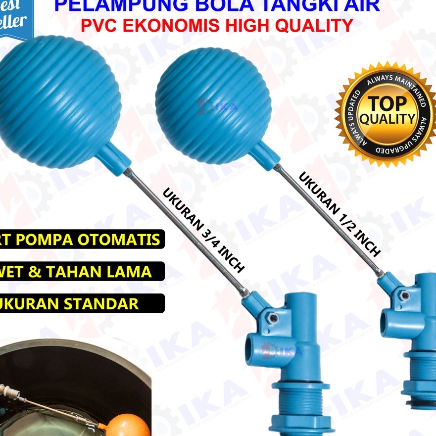 Super PELAMPUNG AIR OTOMATIS 12 34 KRAN AIR OTOMATIS PELAMPUNG BOLA PVC MIRIP SUNMATIC