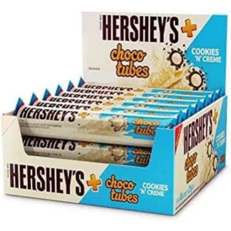 

Hershey's choco tubes cookie n creme coated wafer import