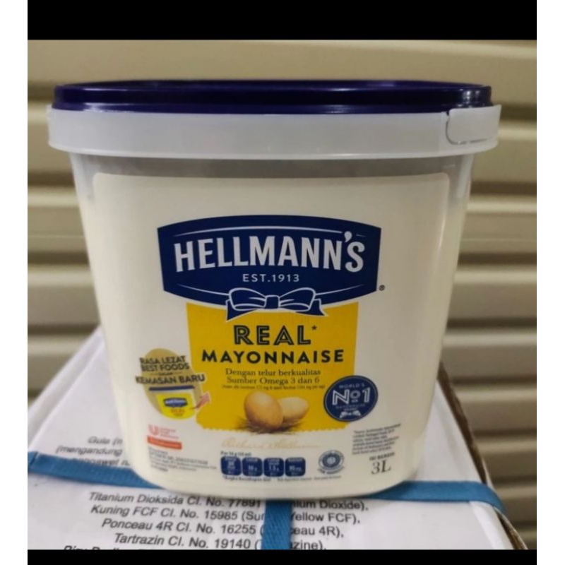 

mayonaise 3Lt hellmanns real mayonaise / mayonaise ember hellmanns 3liter