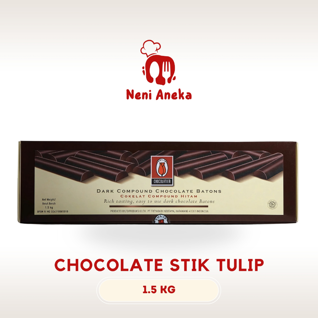 

Tulip Coklat Stick Dark Compound Chocolate Batons - 1,5 Kg