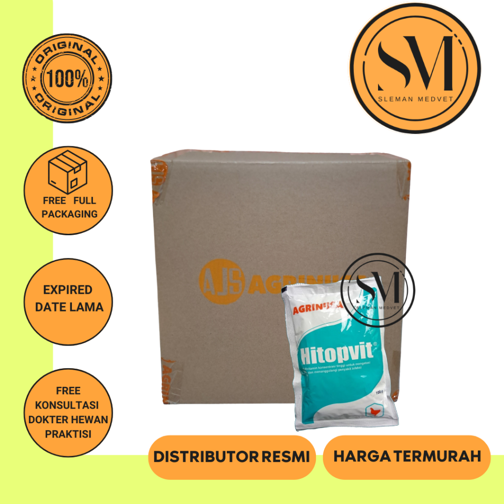 HITOPVIT 100 GR - Multivitamin Untuk Ternak Unggas
