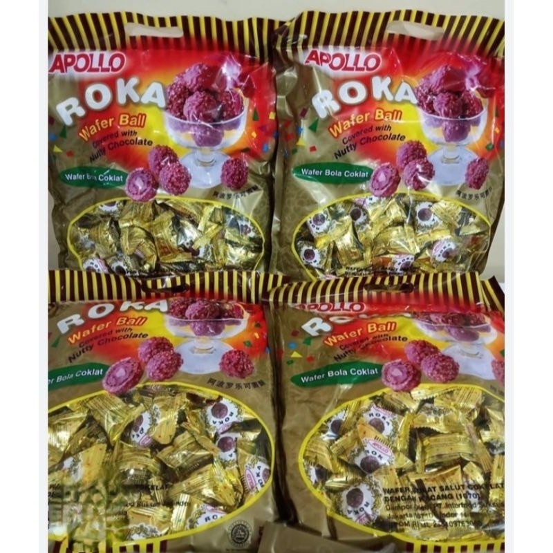 

apollo chocolate wafer ball roka 420g