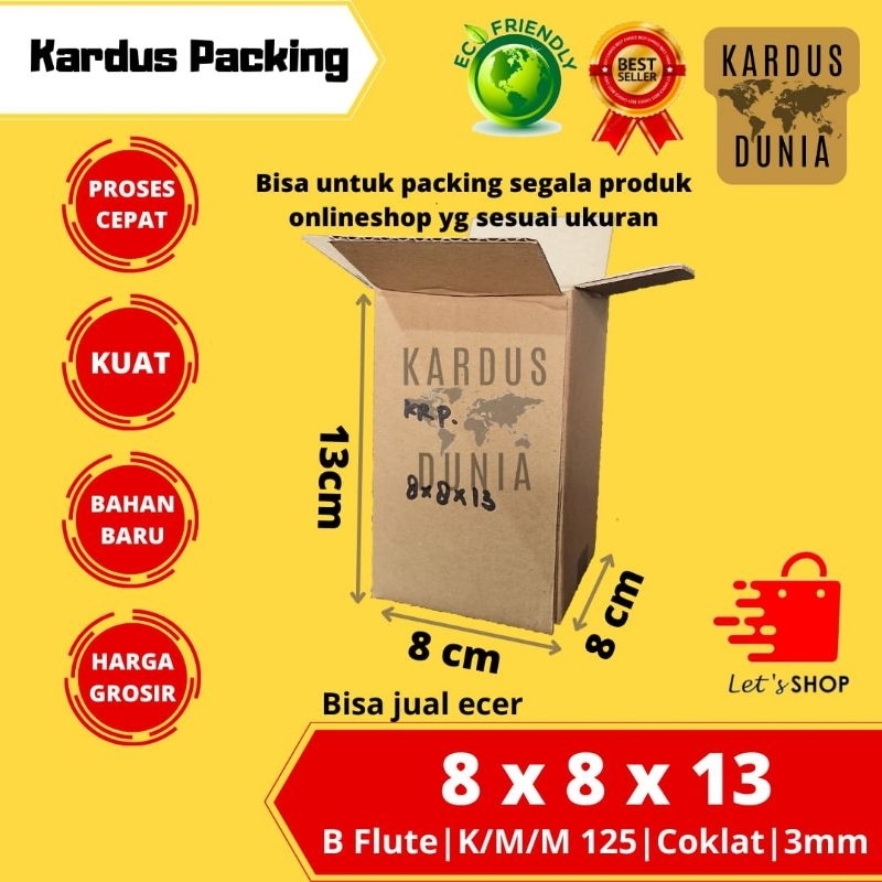 

kardus packing box UK 8x8x13cm