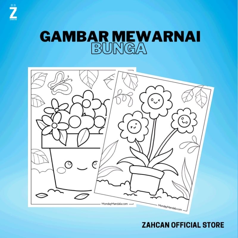 

Kertas Gambar Mewarnai A4 [ Bunga ]