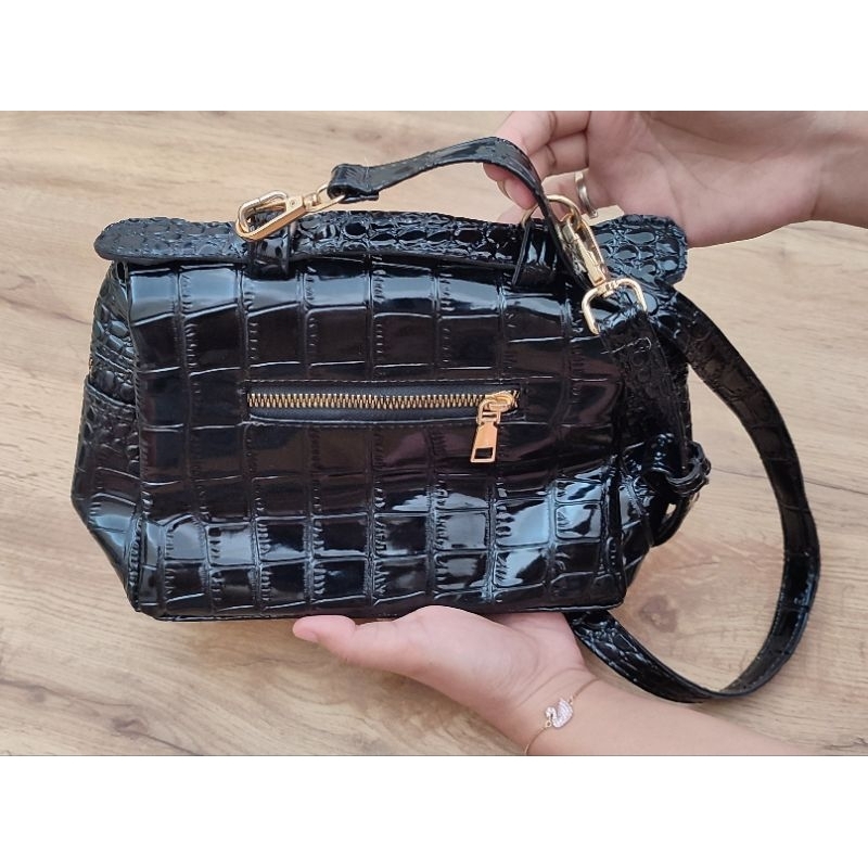 Sling Bag, Tas Selempang Wanita, Hitam Polos Murah