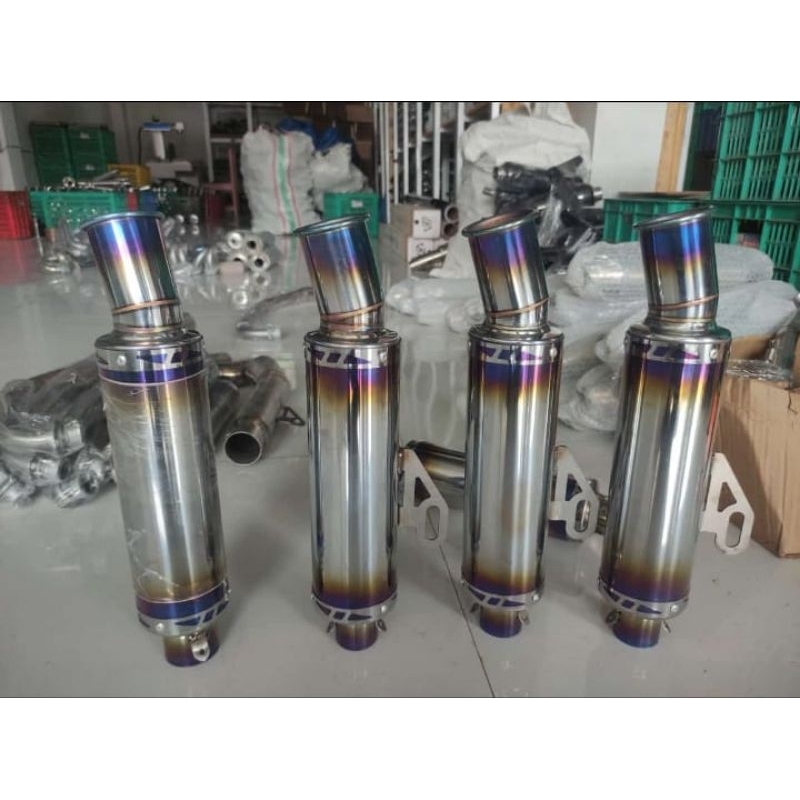 SILENCER/SLENSER KNALPOT RACING FOLKS RACING EXHAUST ORIGINAL SALEMBA STYLE STAINLESS UNTUK SEMUA JE