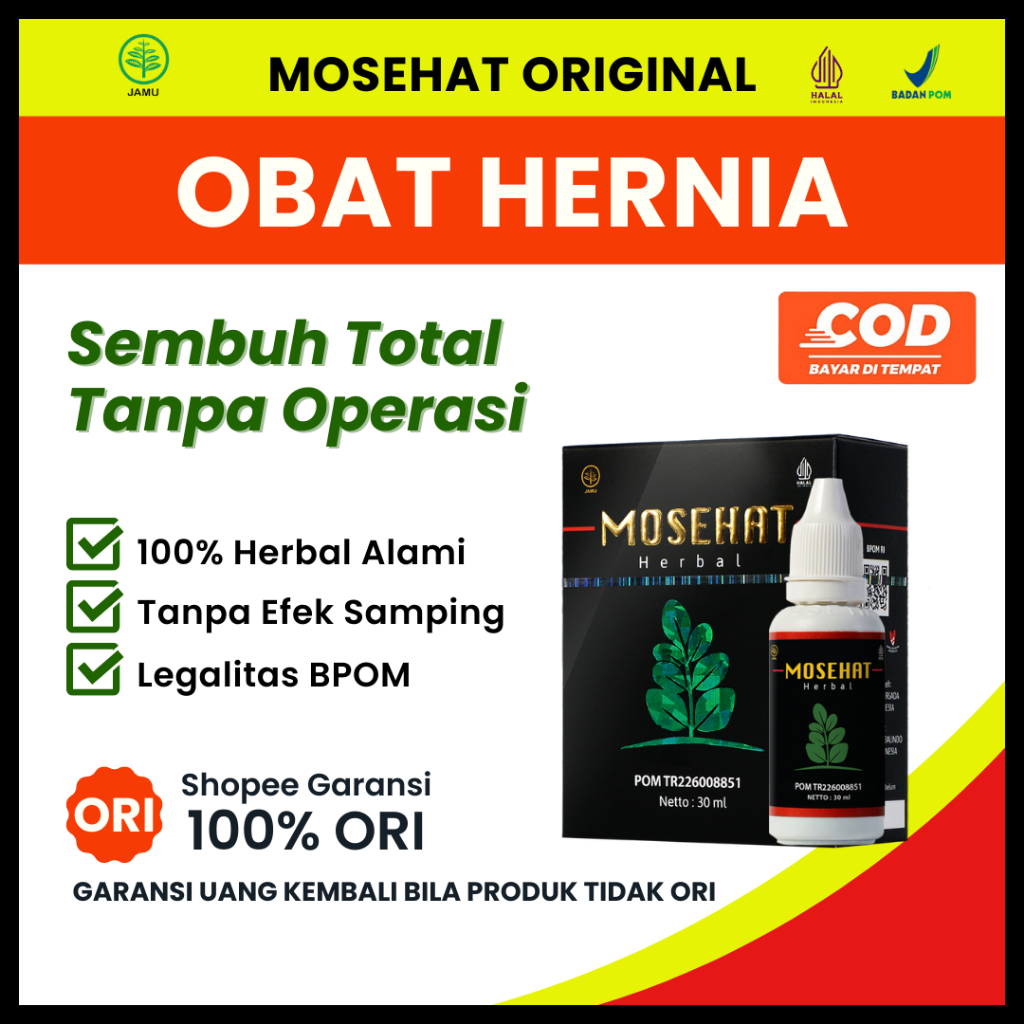 Mosehat Obat Hernia Turun Berok Herbal Paling Ampuh Original Tanpa Operasi