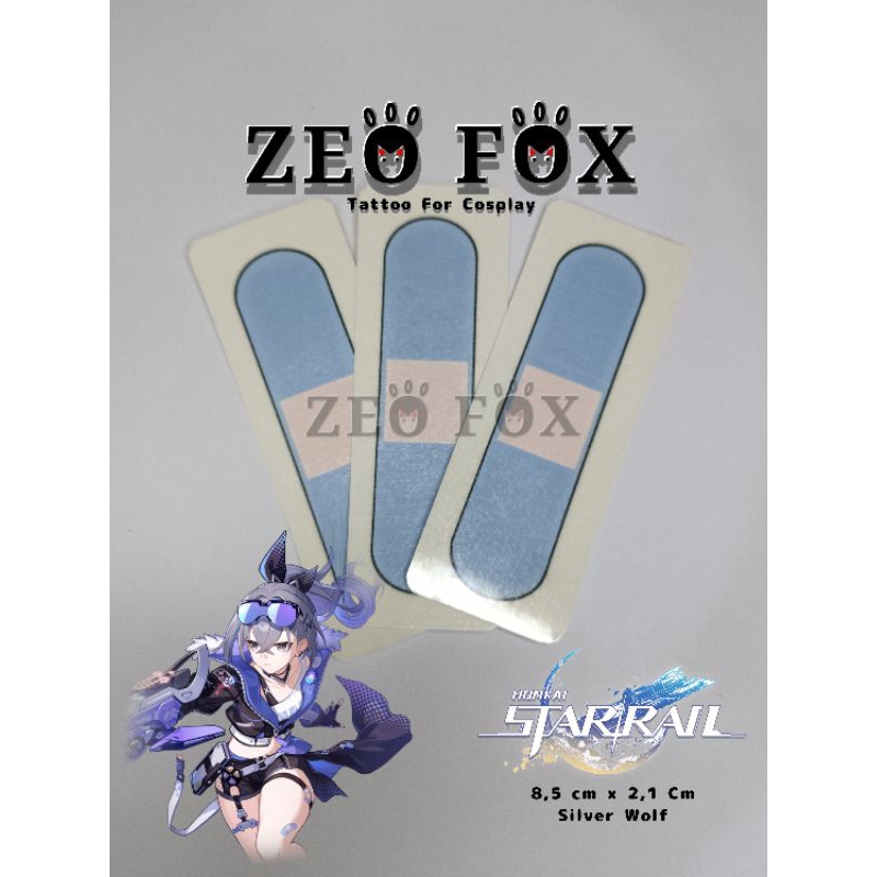 Silver Wolf Tattoo Honkai Star Rail Cosplay / HSR per-pcs