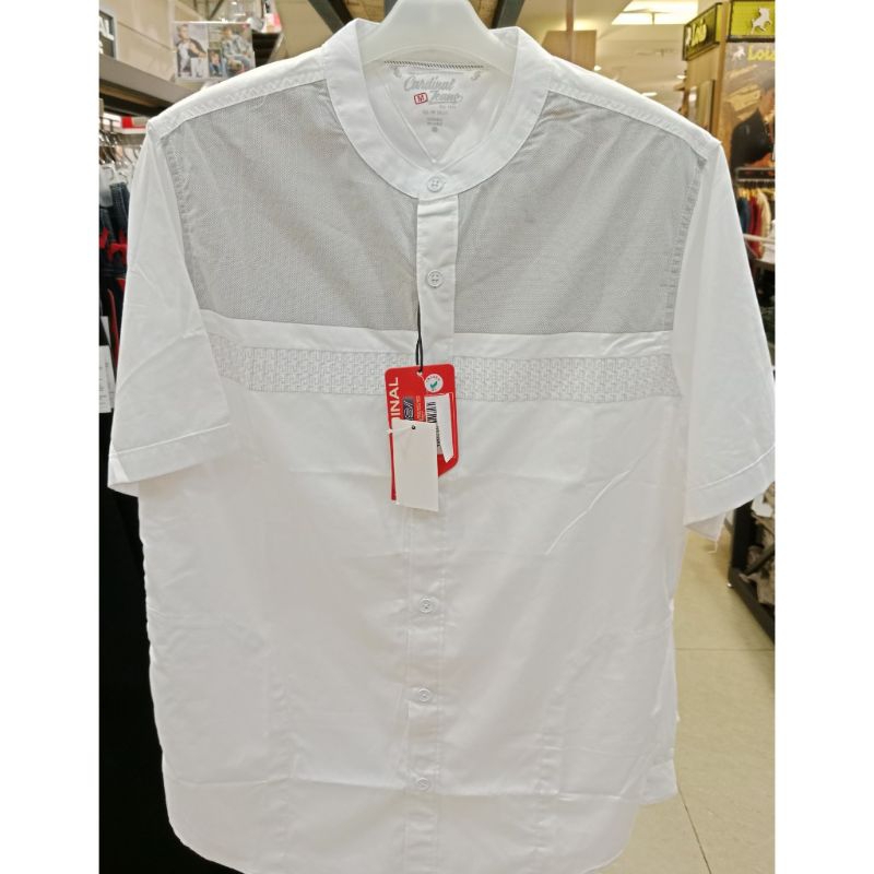 Kemeja koko pendek pria Cardinal jeans original mens CAHAI02945P 08A baju koko pria putih baju koko 