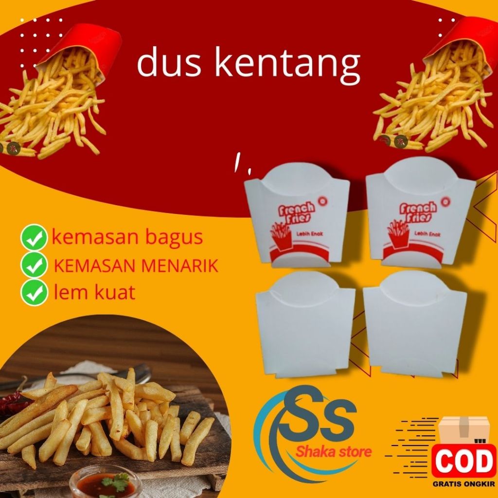 

Box Kentang wadah kentang pecging kentang kardus kentang bungkus kentang kertas kentang