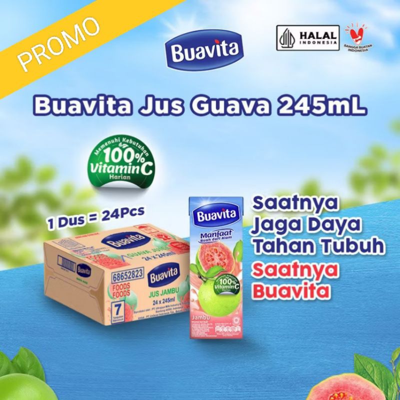 

Buavita Jambu 245ml isi 24PCS (1karton)