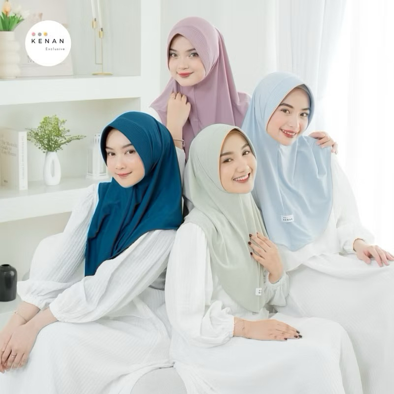 (COD SIZE M) KENAN HIJAB ORIGINAL Size M Dzevada - Daily jilbab bergo instan jersey premium