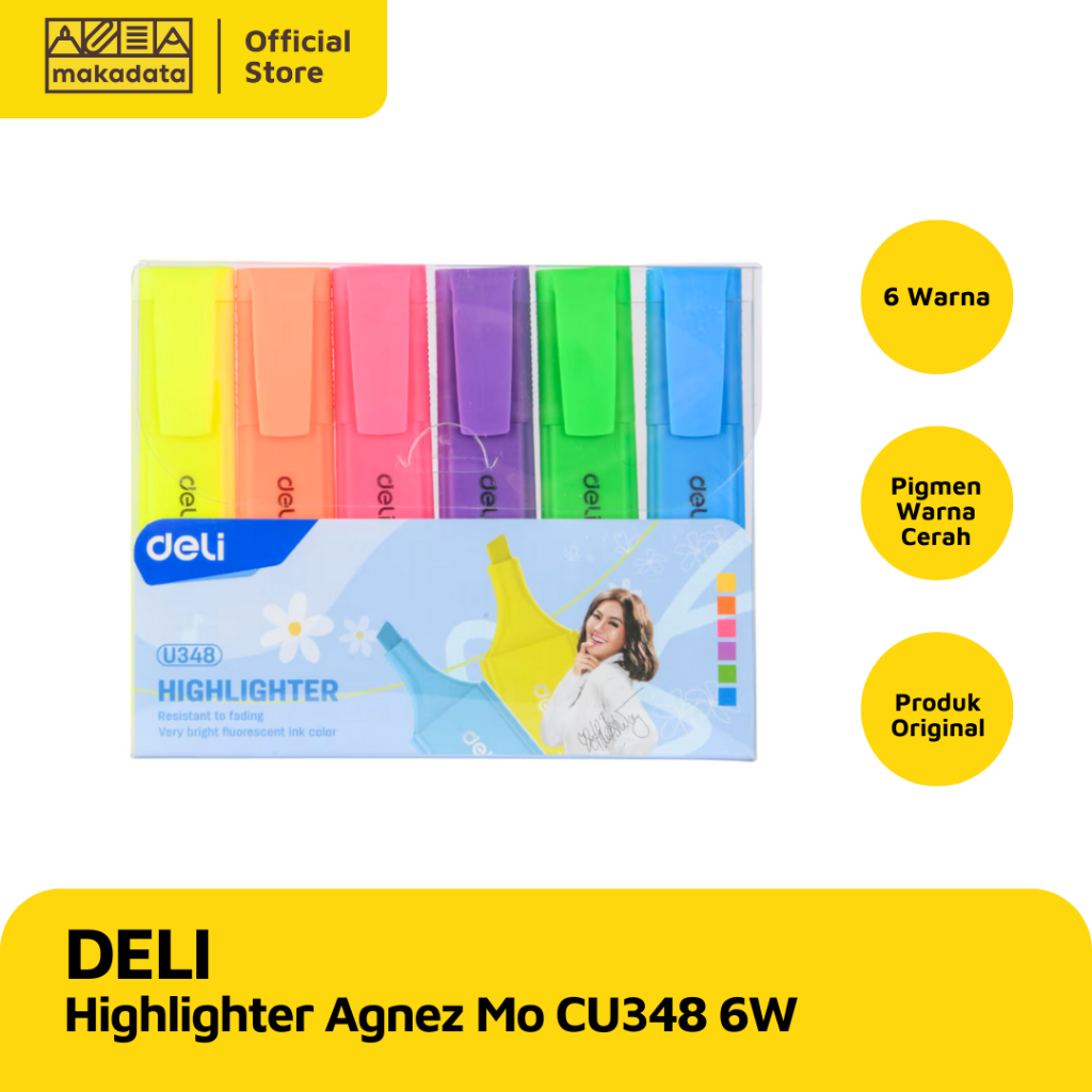 

DELI | HIGHLIGHTER AGMO CU348 6 WARNA MURAH