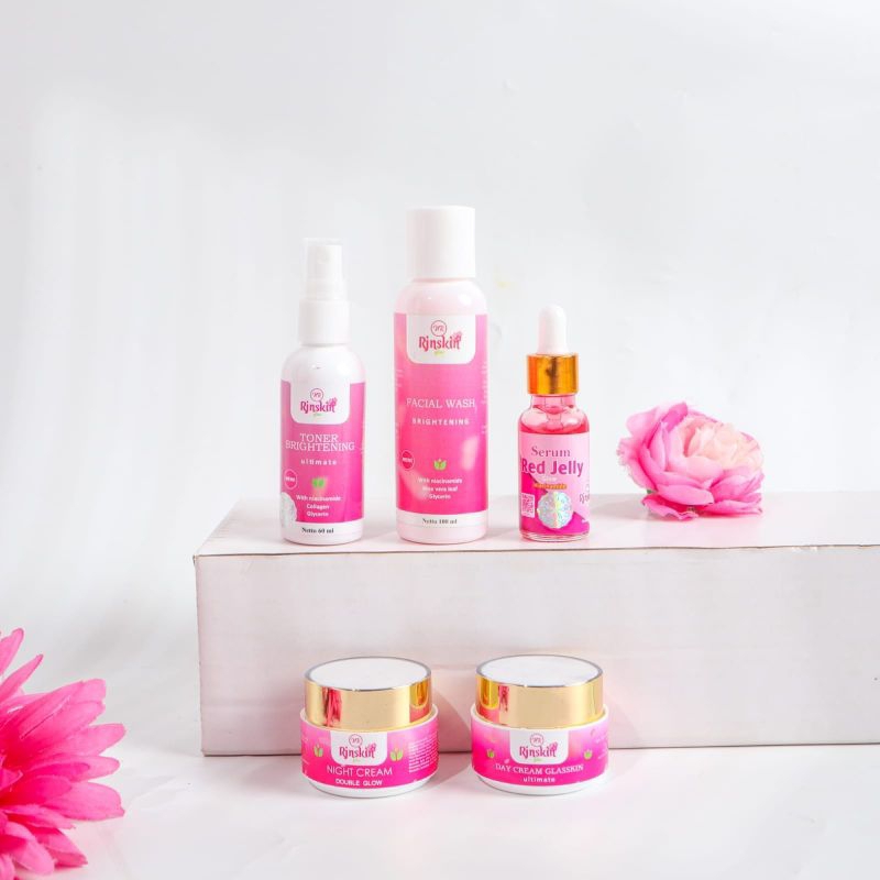 NR RJNSKIN PAKET DOUBLE GLOW MENYAMARKAN FLEK BEKAS JERAWAT