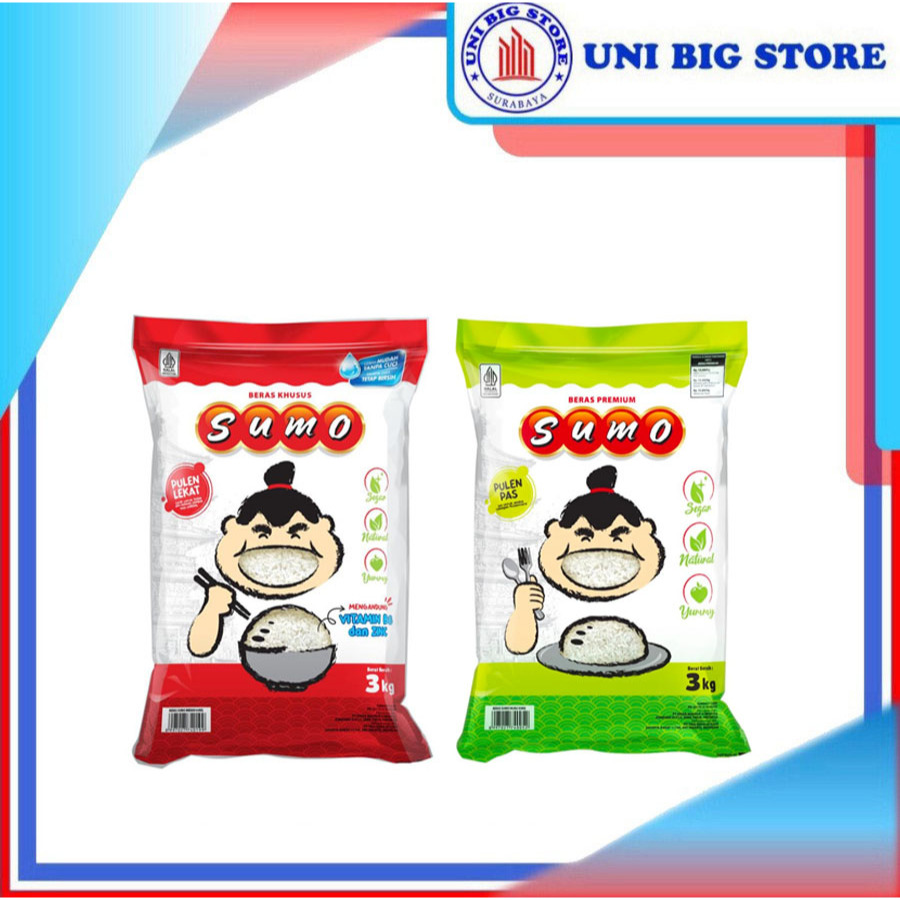

Beras Premium Sumo Kuning - Merah - Hijau 3 kg Super Rice