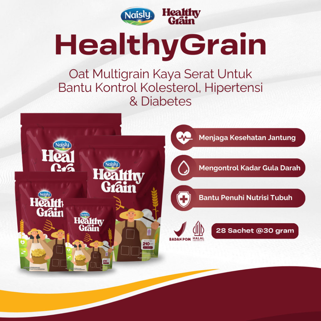 

Healthy Grain Multigrain Untuk Mengontrol Tekanan Darah & Menurunkan Hipertensi 4 Pouch