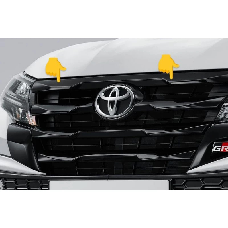 List Lis Black Chrome Grill Grille Bemper Bumper Depan All New Rush GR Sport 2024 Up Original