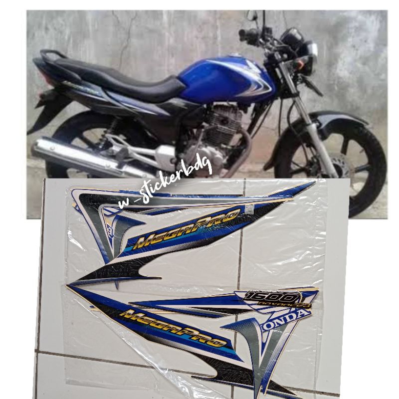 Striping Stiker Lis Honda Megapro CW Primus 2006 Biru