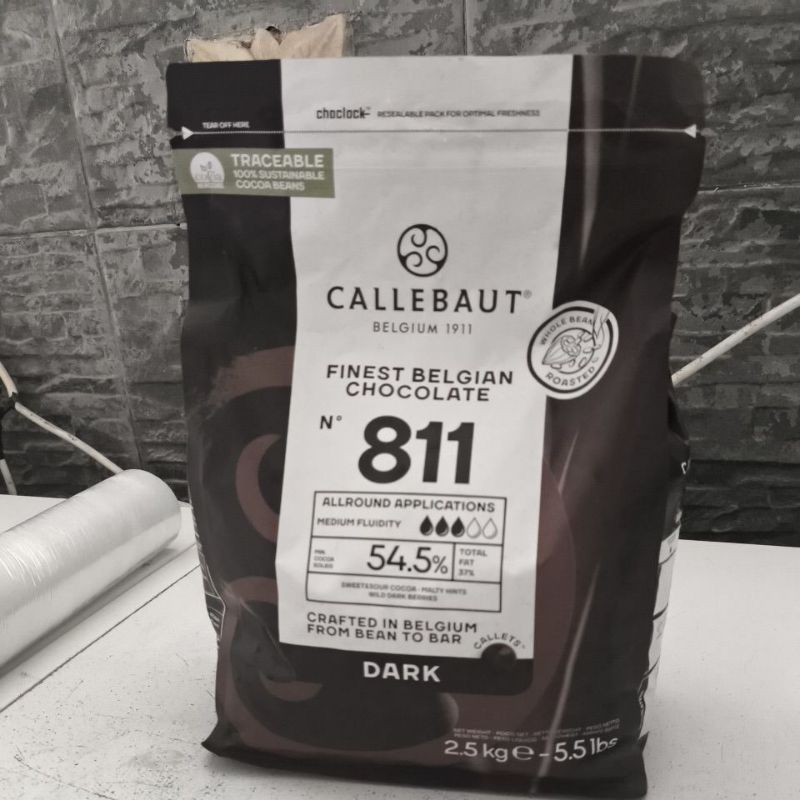 

Coklat Callebaute 2,5kg coklay Couverture 54'5% dark coklat