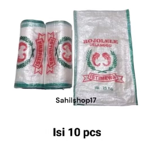 Karung Plastik Bekas Beras 25 kg Isi 10 pcs